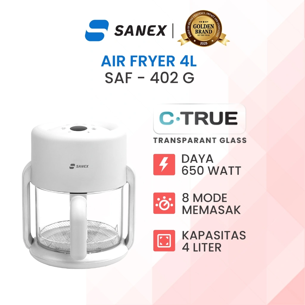SANEX Air Fryer C-True Series Low Watt 4 Liter SAF-402 G