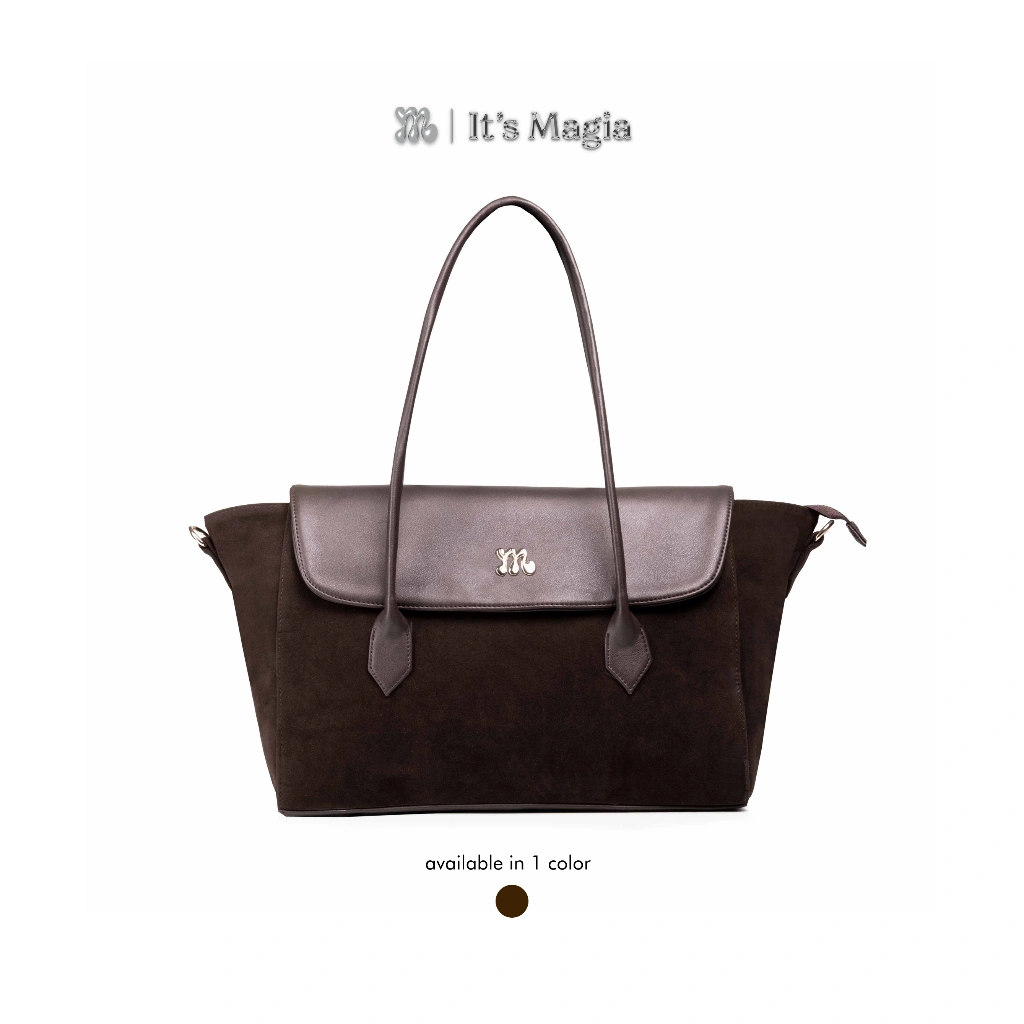 MAGIA Hazel Bag Coffee Suede Leather Totebag