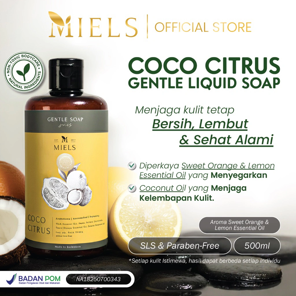 Miels - Coco Citrus gentle soap series 500 ml - face & body liquid soap
