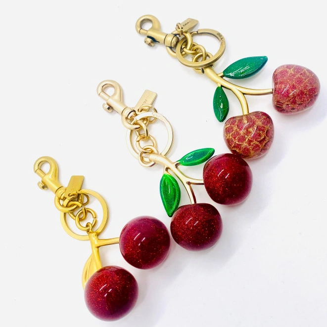 CO@CH gantungan tas keychain Cherry Keychain lucu bag Charm Banyak warna