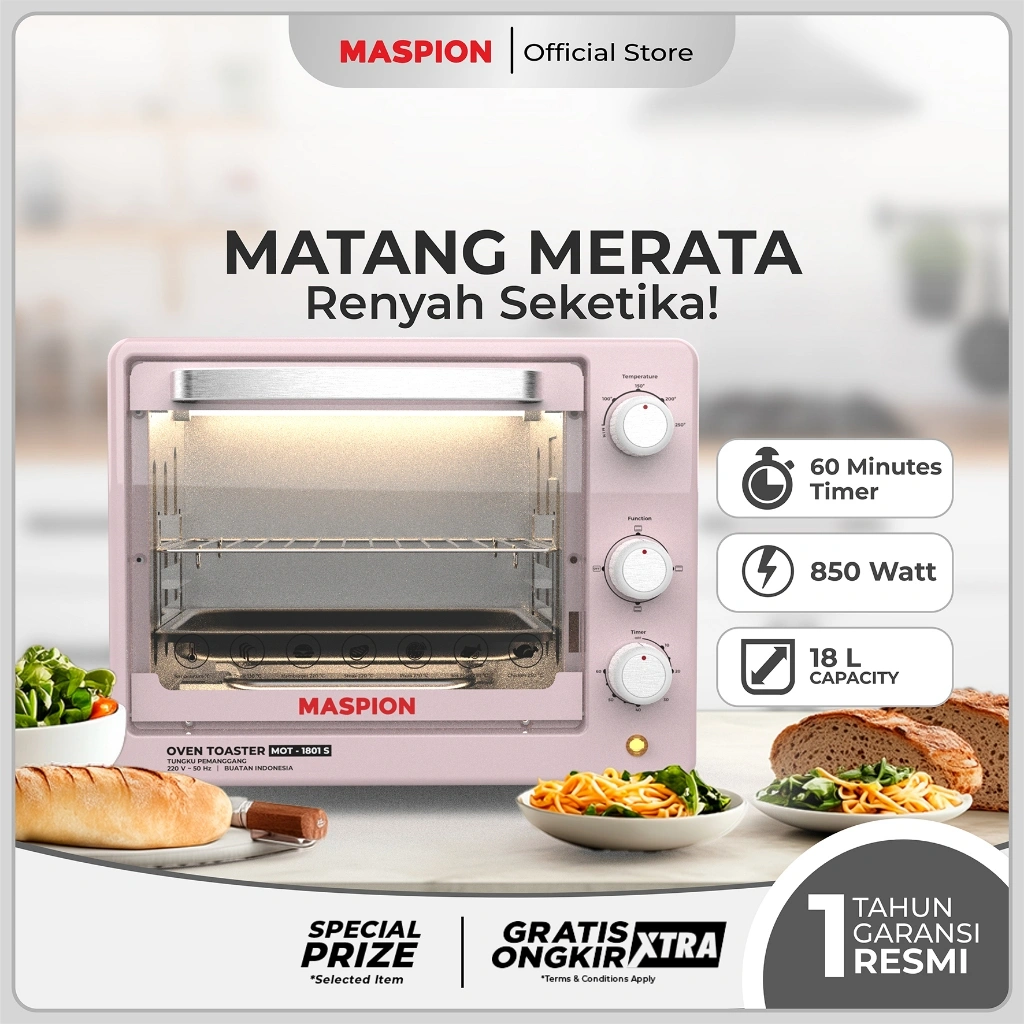 Maspion Oven Toaster Tungku Pemanggang 18 Liter MOT-1801 S