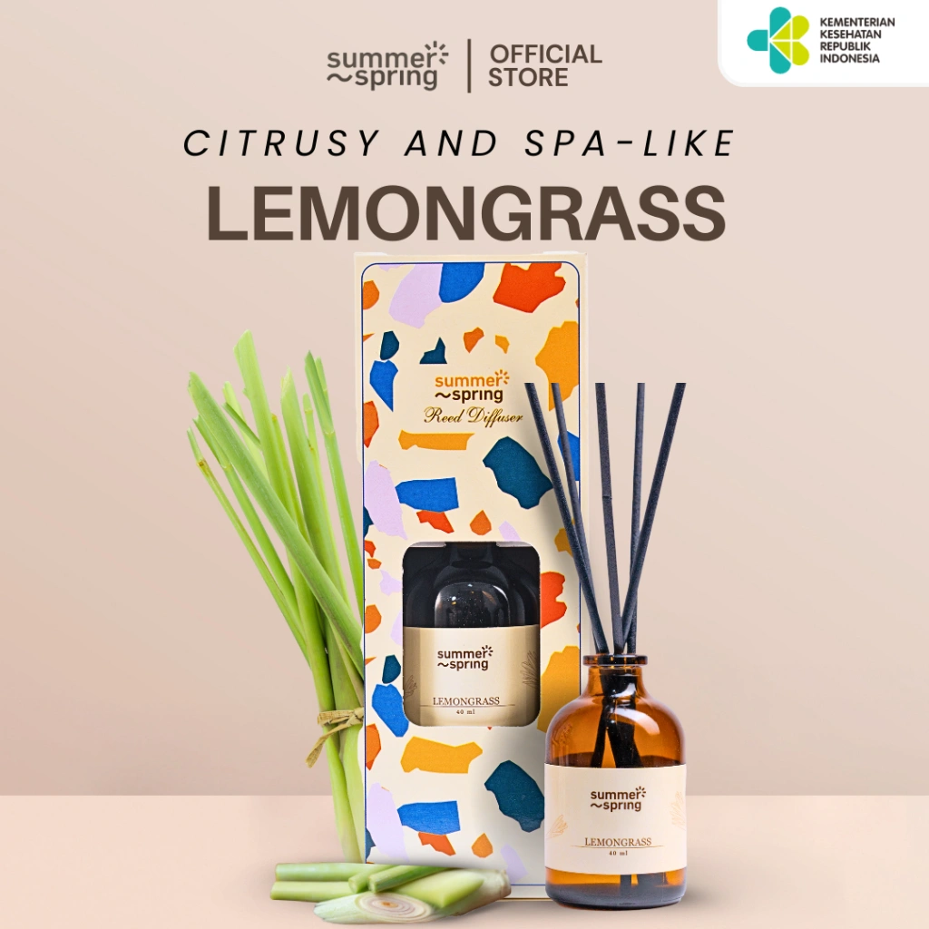Pengharum Ruangan / Pewangi Ruangan / Pengharum Kamar Tidur/ LemonGrass/ Summerspring / Reed Diffuser 40ML