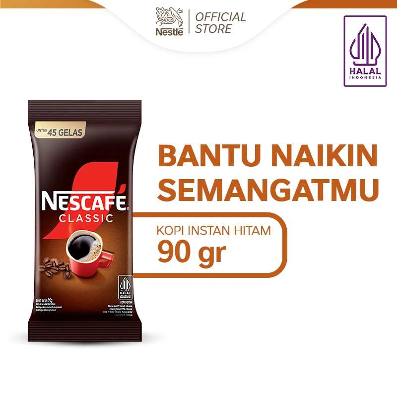 NESCAFE CLASSIC Kopi Instan Sachet Kopi Bubuk Kopi Hitam Bag 90gr