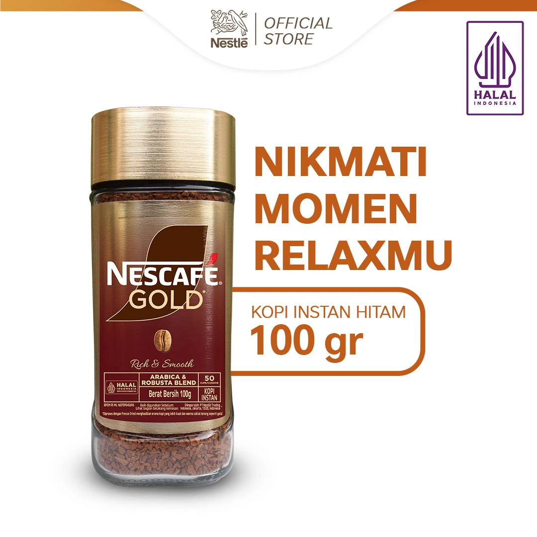 NESCAFE GOLD Kopi Instan Kopi Hitam Kopi Bubuk Jar 100gr