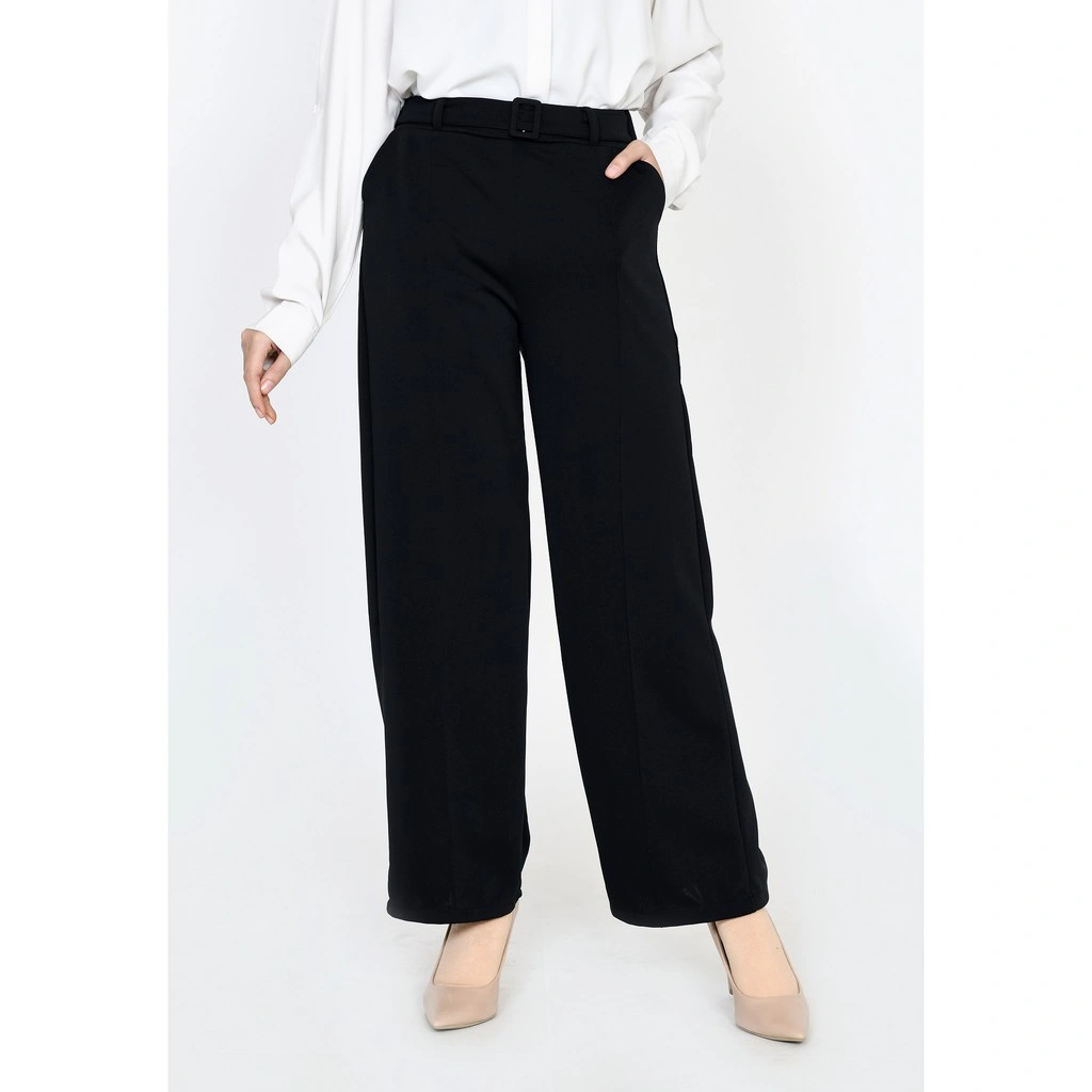 Celana kulot kantor formal spandex fit XL ZAHRA SIGNATURE Kulot Scuba Office Belt
