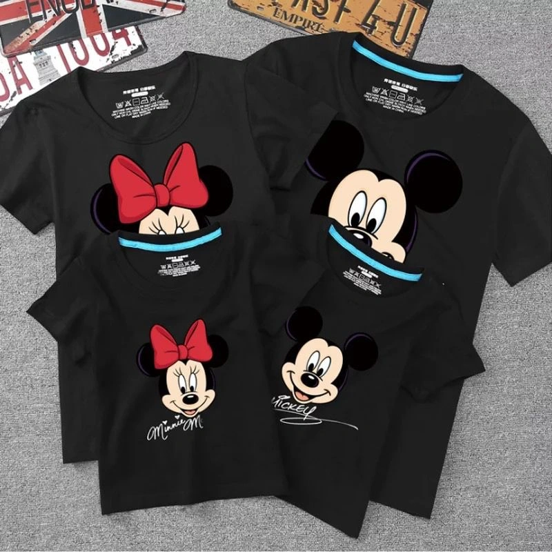 Kaos Couple/Keluarga - M*CKEY AND MIN*NIE MOUSE FAMILY- T-Shirt S/M/L/XL/XXL BIG SIZE Jumbo