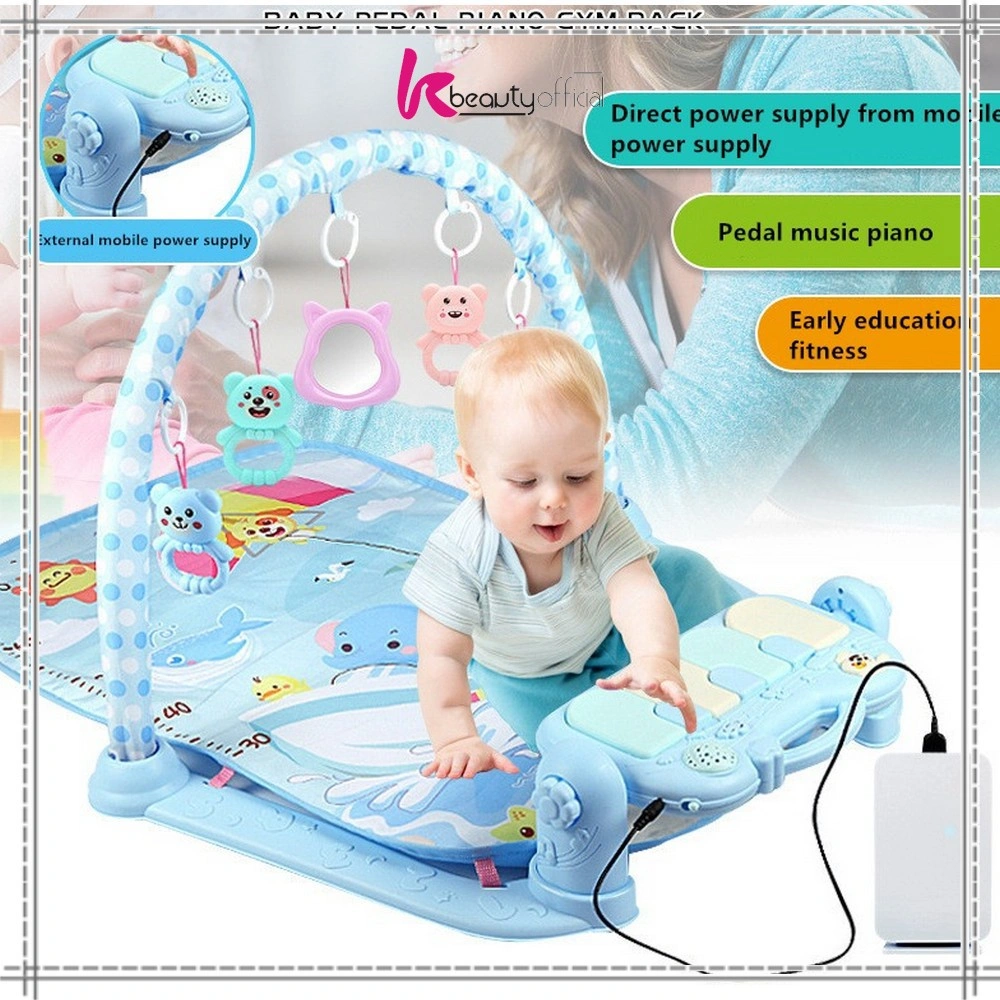 KB-M15-16 Baby Play Gym Mainan Anak Bayi Rattle & Piano Playmat Matras / Kasur Bayi Playgym Musical