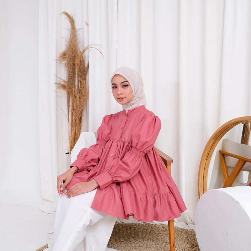 Maheswari Blouse - Atasan wanita lengan balon bahan katun adem