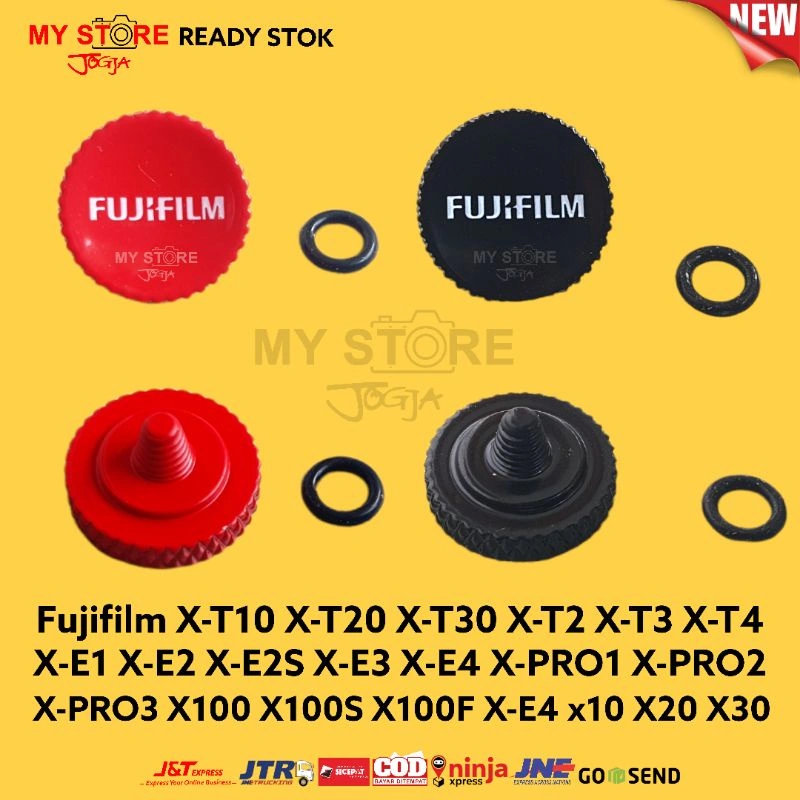 Soft Shutter Release Button Camera LOGO FUJIFILM RED BLACK Cekung Copper Tembaga 11mm with O-Ring Tombol Shutter Rana Kamera Fuji plus O ring X-T10 X-T20 X-T30 X-T2 X-T3 X-T4 X-E1 X-E2 X-E2S X-E3 X-E4 X-PRO1 XPRO2 X-PRO3 X100 X100S X100F X100V X10 X20 X30