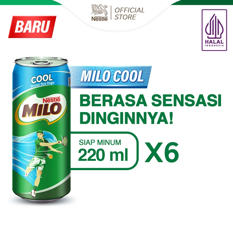 Nestle Milo Cool Minuman Kaleng 220ml x 6