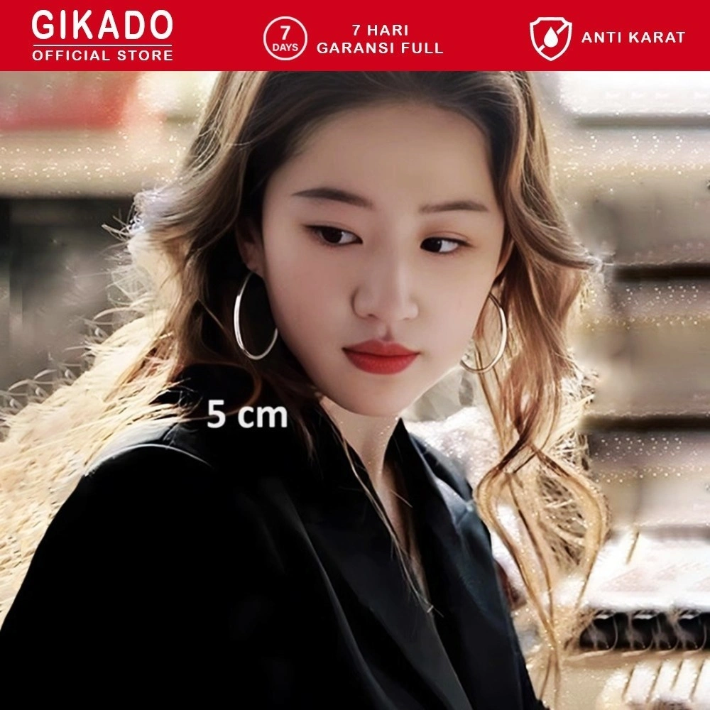 Gikado Anting Hoop Perak S925 Silver Earrings