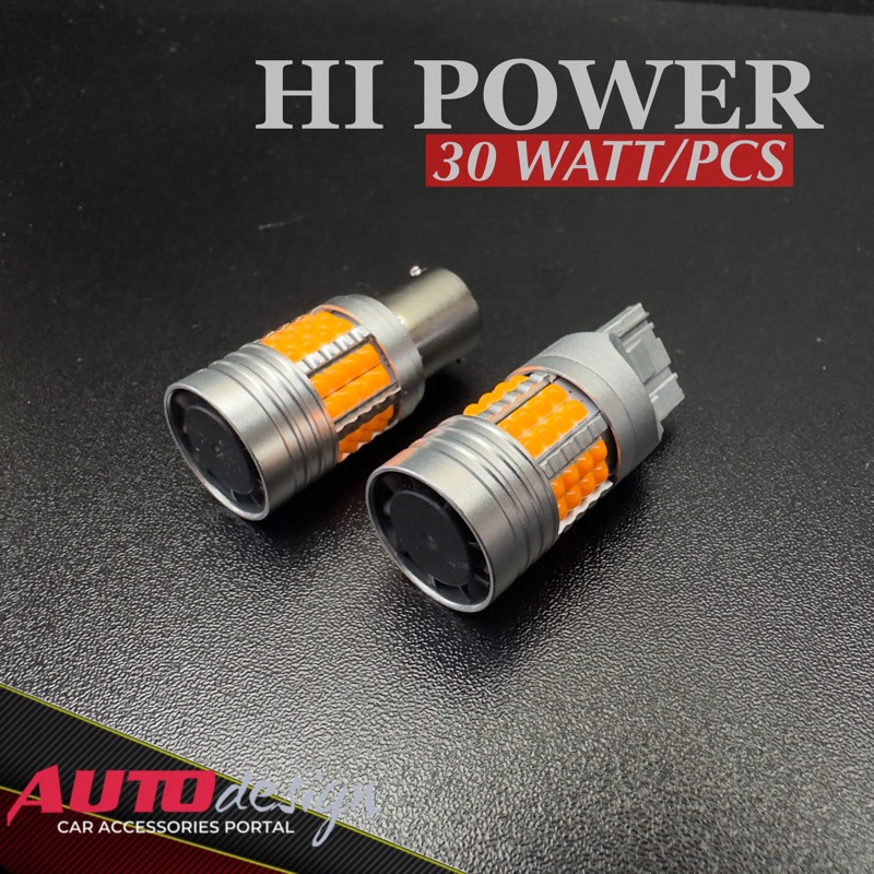 Lampu Led Zyvolt RV7 Sein Mobil HI POWER Build In Cooling Fan T20 1156 1157 PY21W Chip 3030 - 48 Mata Extreme Bright