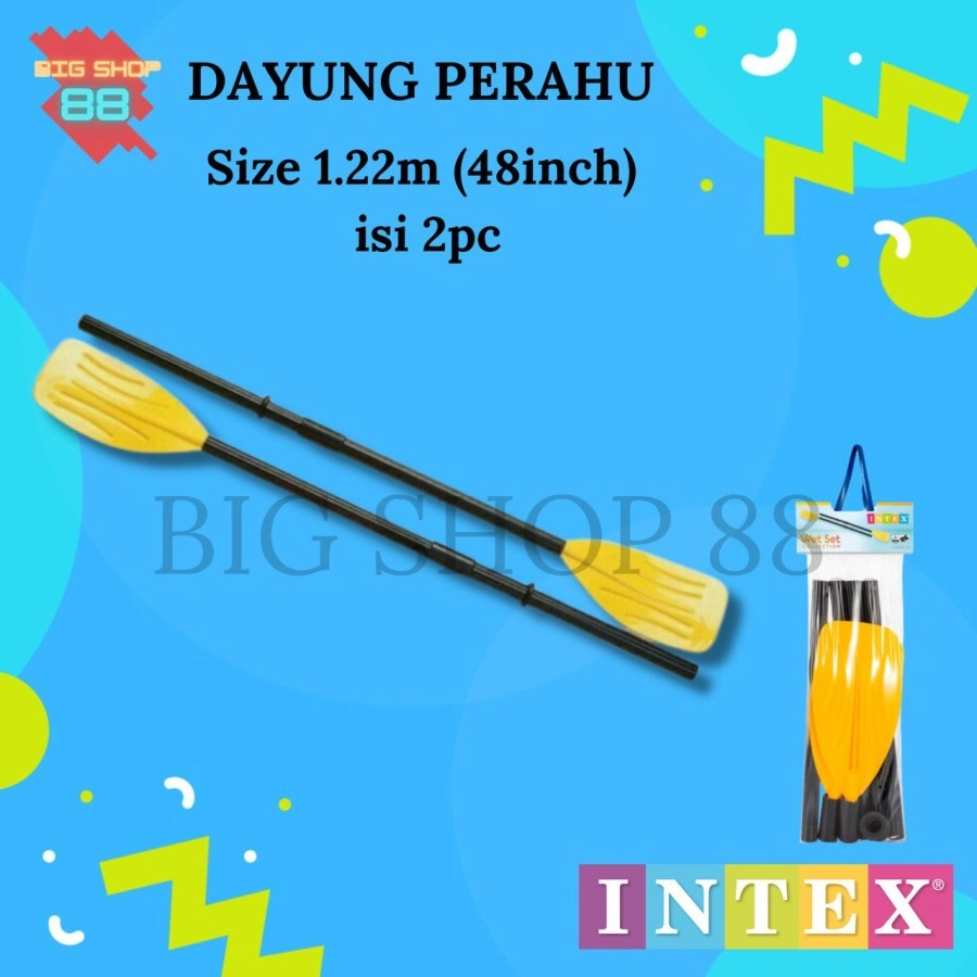 Intex 59623 Dayung Perahu Karet Murah Rafting Kano Kayak French Oars