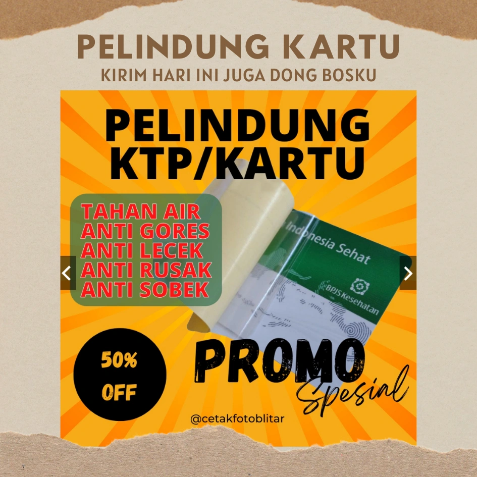 PELINDUNG KTP PELINDUNG KARTU LAMINATING GROSIR