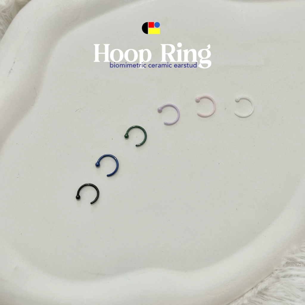 [Biomimetic Ceramic Medical Earrings] Hoop Ring