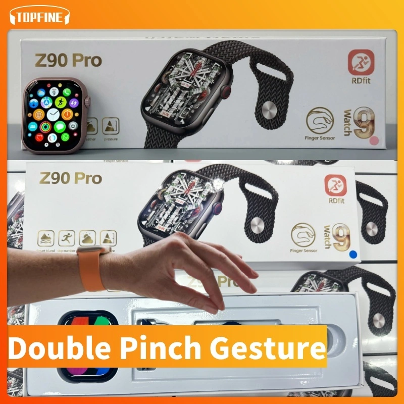 Double Pinch Call Z90Pro 2.1 Screen Dynamic island Games Settings Heart Rate Health Monitor QR Code Addition Information Push GPS Track Multi-sport Smartwatch