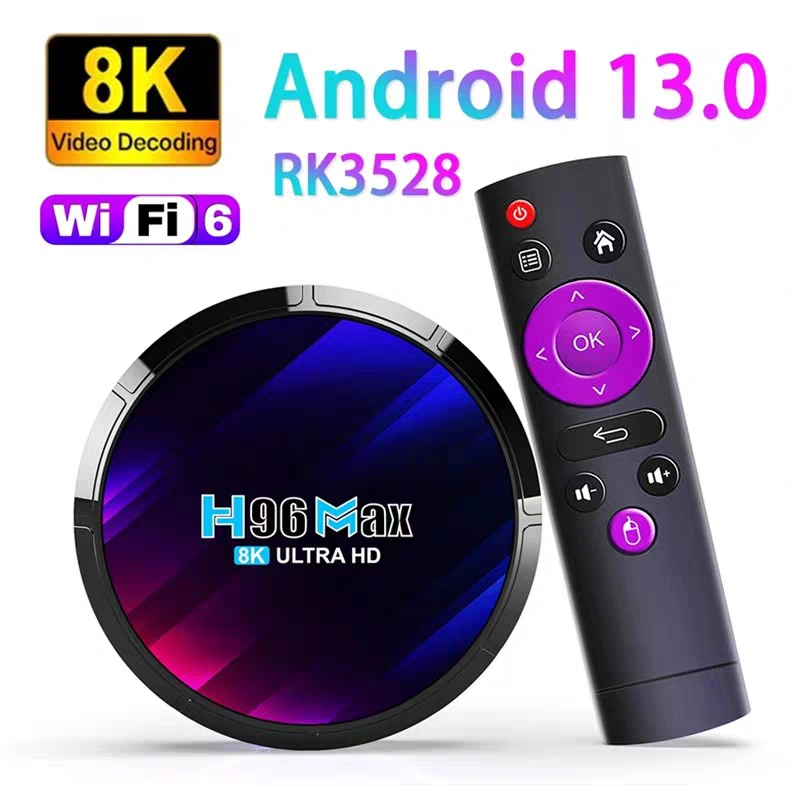SMARTCOM Android Smart TV Box H96 Max RK3318 RK3528 Android 13 Ram 2GB 4GB 4GB 32GB