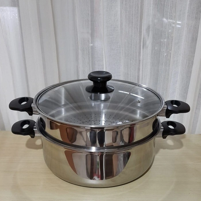 Panci kukus 30 cm 2 susun / steamer 30 cm 2 susun INOCOOK