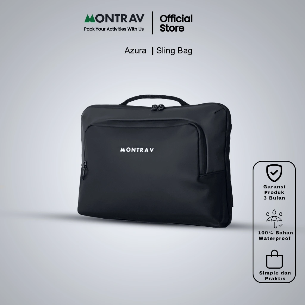 MONTRAV - Azura Tas Tablet 12 Inch - Tas Selempang Sling Bag Anti Air Waterproof