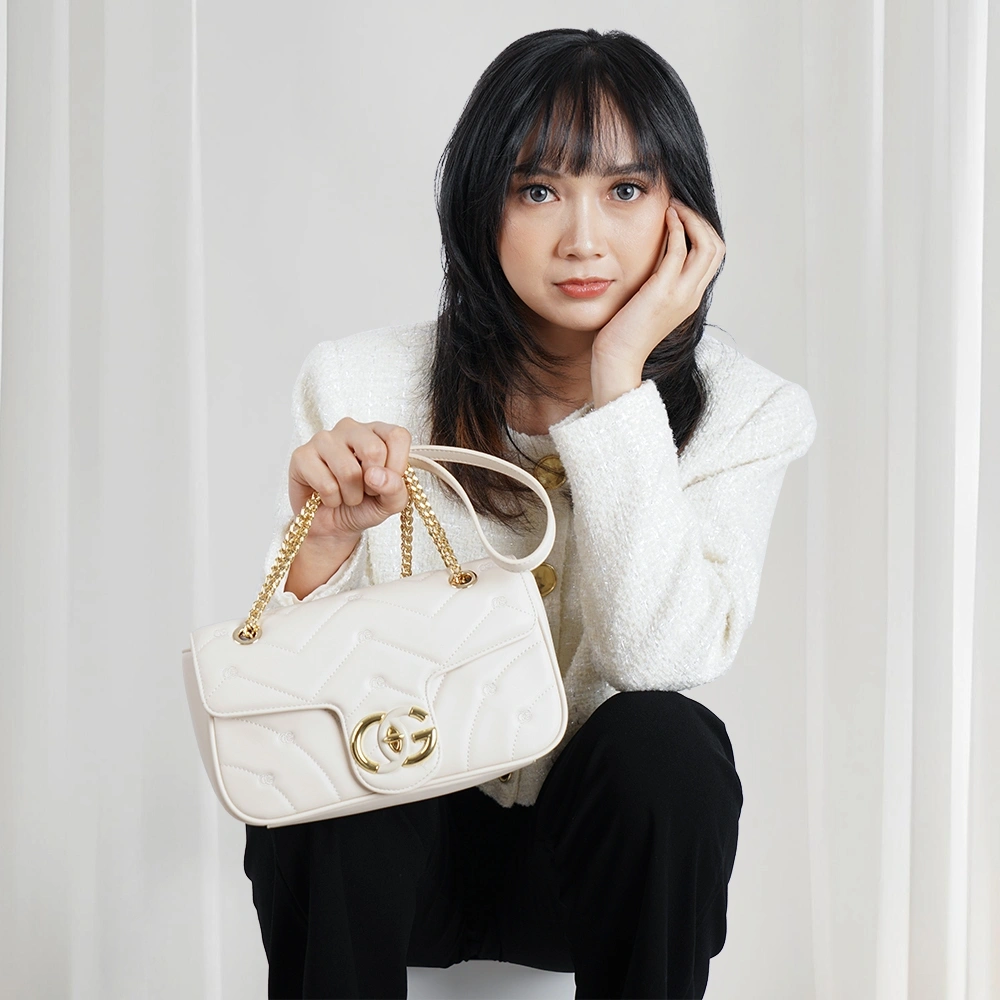 Gobelini X OGGI Milan Quilt Flap Shoulder Bag + Free Box S