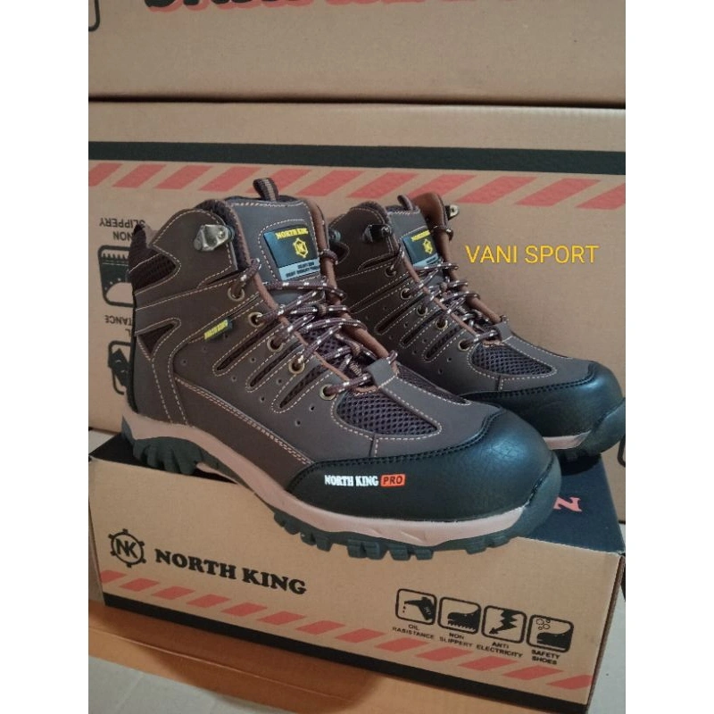 north king sepatu boot pria ujung besi hiking outdor  F15 kerja pabrik