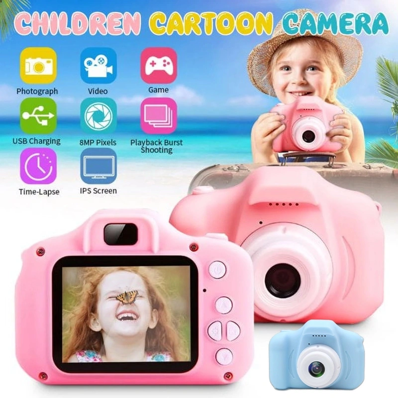 IPS Hadiah Ulang Anak Digital Layar Video untuk Kamera Mini & Perjalanan 2.0 Mendukung Inch Mainan 8MP HD Rekaman