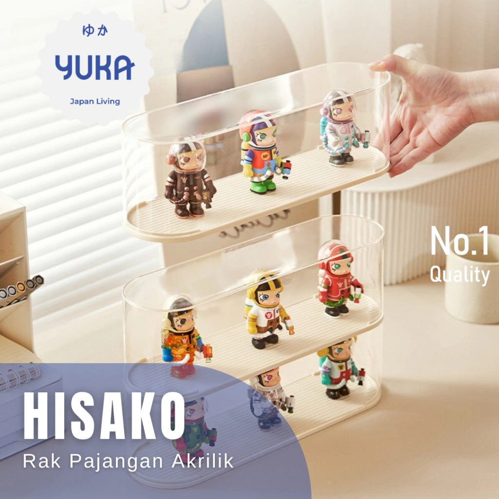YUKA - HISAKO Cover Toys Pajangan Mainan Rumah Stackable Display Box Rak Funko Pop Transparan