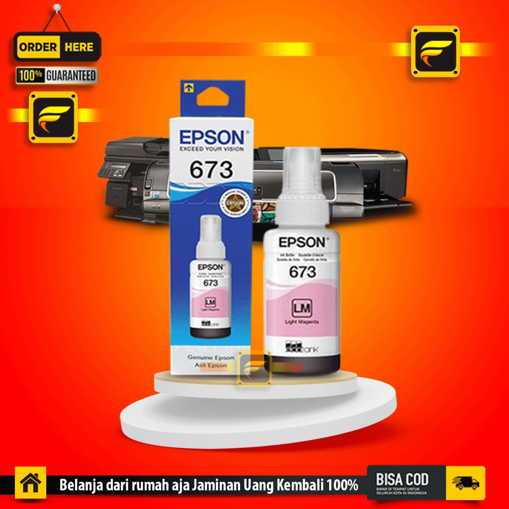 TINTA PRINTER EPSON 673 LIGHT MAGENTA SERIES L800 L805 L850 L1800