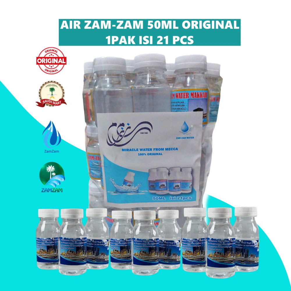 [100PCS] AIR ZAM-ZAM KEMASAN BOTOL 50ML ORIGINAL