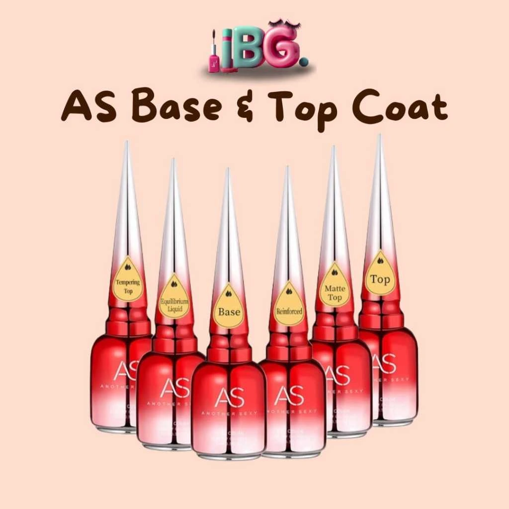 AS Base Coat Top coat / AS Blooming Gel / Lem Soft Gel Tips AS / Tampered Top Coat / Top Matte AS
