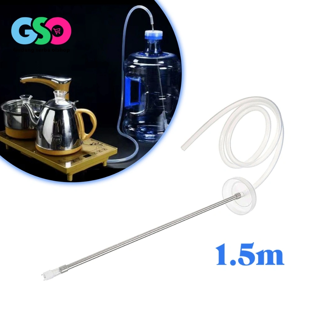 Pipa Selang Air Pompa Galon Electrik 150cm Stainless 304 Selang Silikon Pompa Galon Foodgrade