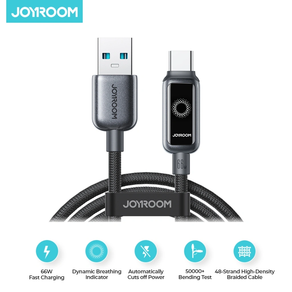 JOYROOM A55 Kabel Data Fast Charging USB to Type C 66W Auto Power Off 1.2m