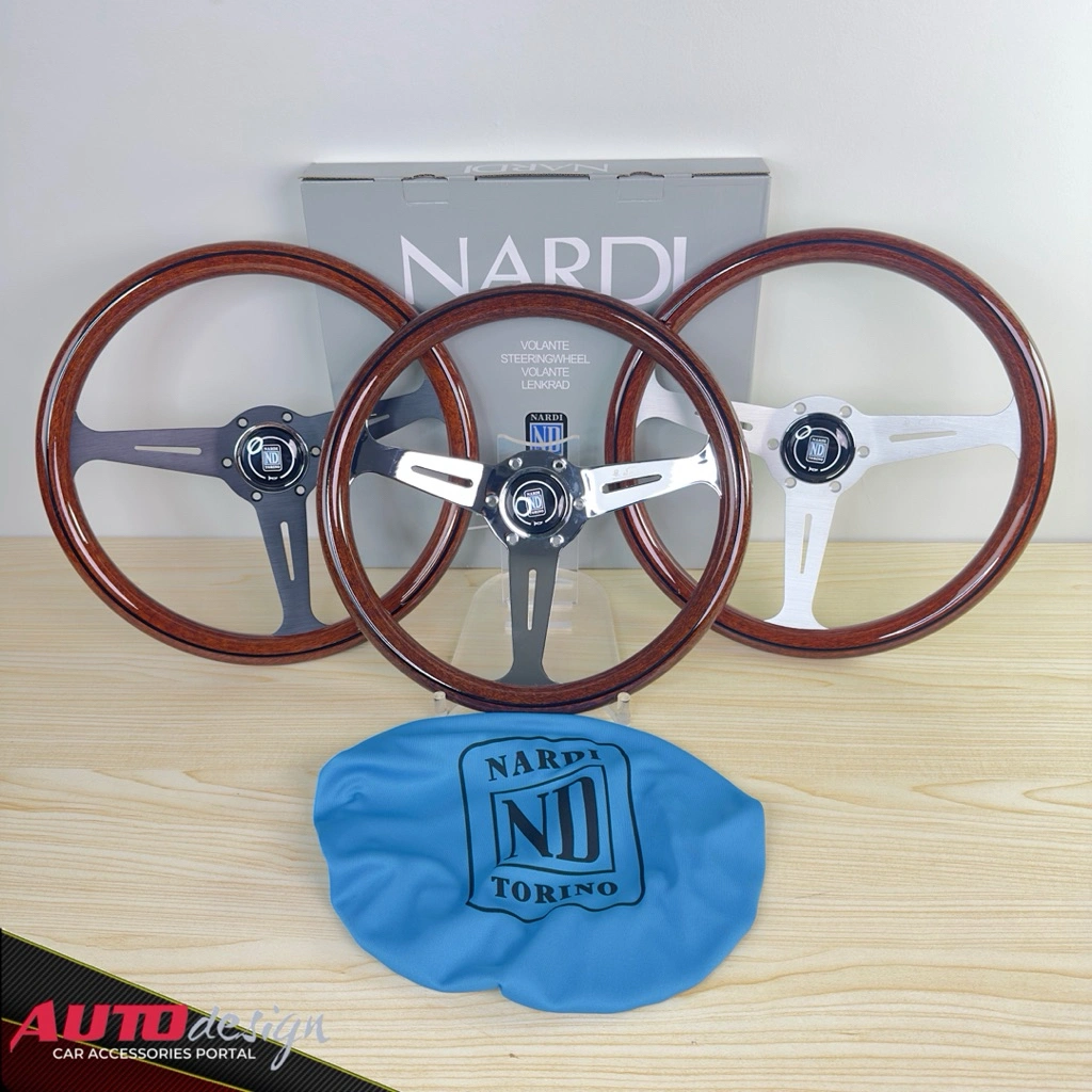Steering Wheel NARDI Classic Wood 14 Inch 355mm Premium - Setir Kayu Klasik Mobil