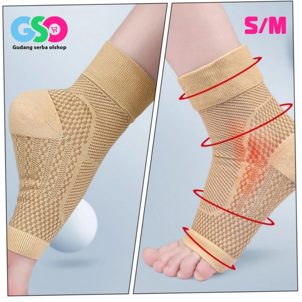 Compression Ankle Sleeve 2pcs Kaos Kaki Anti Lelah Angkle Support Pelindung Tumit Compression