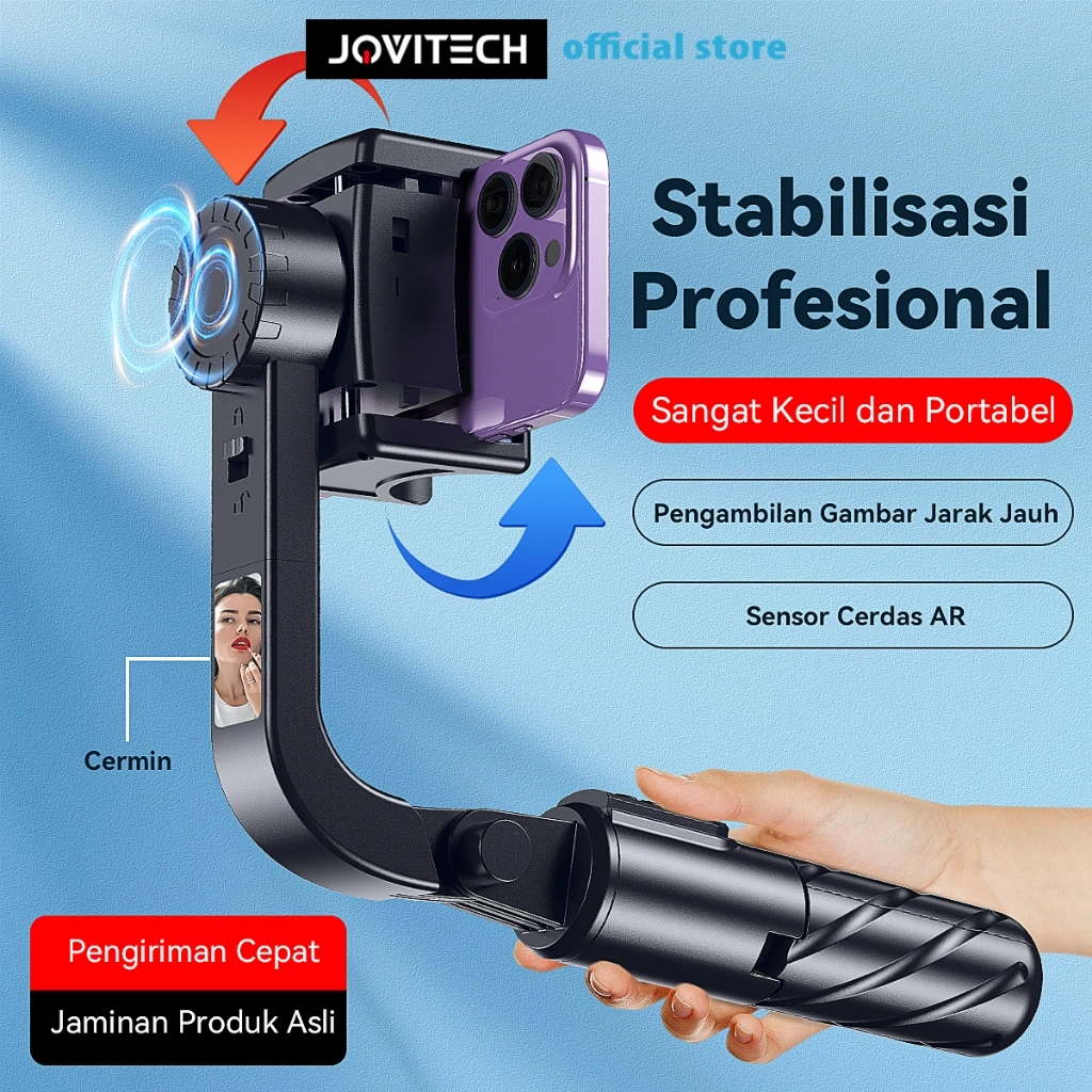 Jovitech Gimbal Stabilizer Handphone Gimbal Stabilizer Tongsis Bluetooth Tripod/Stabilizer Handphone Tripod Bluetooth Mini Stabil Auto Balance - GS07