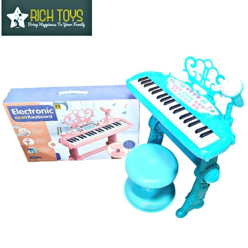 Mainan Piano Anak Electronic Keyboard Mic Musikal Edukasi Laki Perempuan
