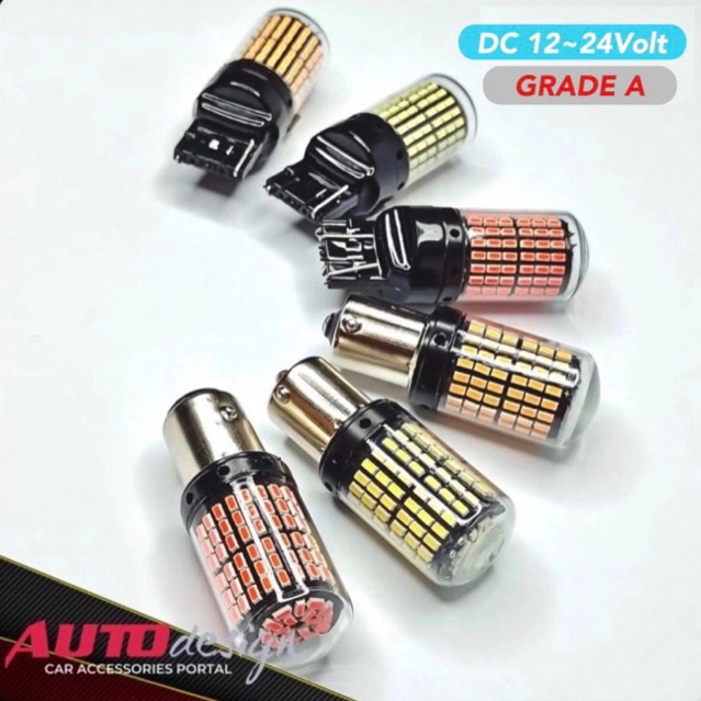 ZYVOLT RTX6 Lampu Led Dajjal 144 Mata T20 7440 BAU15S PY21W P21W 1157 - Sein Mundur Rem Super Terang