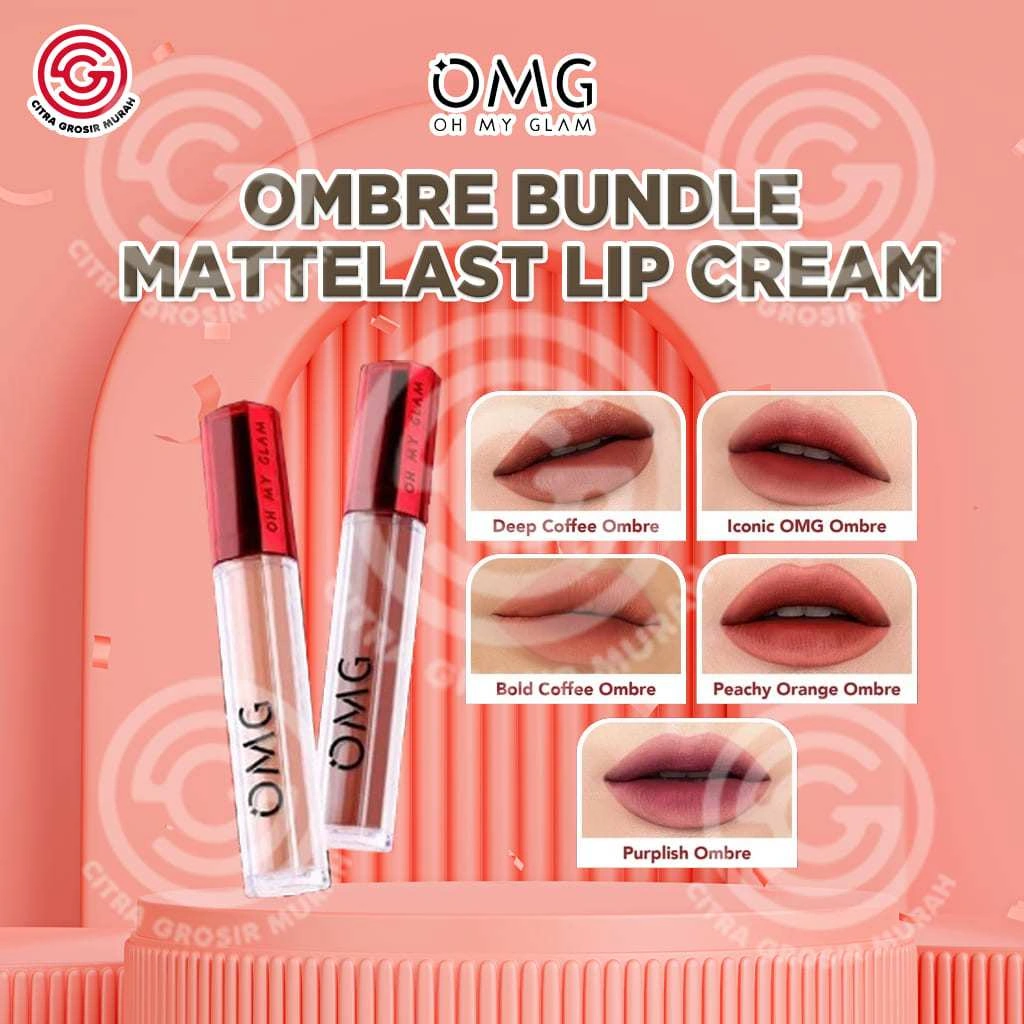 OMG Oh My Glam Paket Ombre Mattelast Lip Cream || OMG Ombre Lipcream || Cofee Series