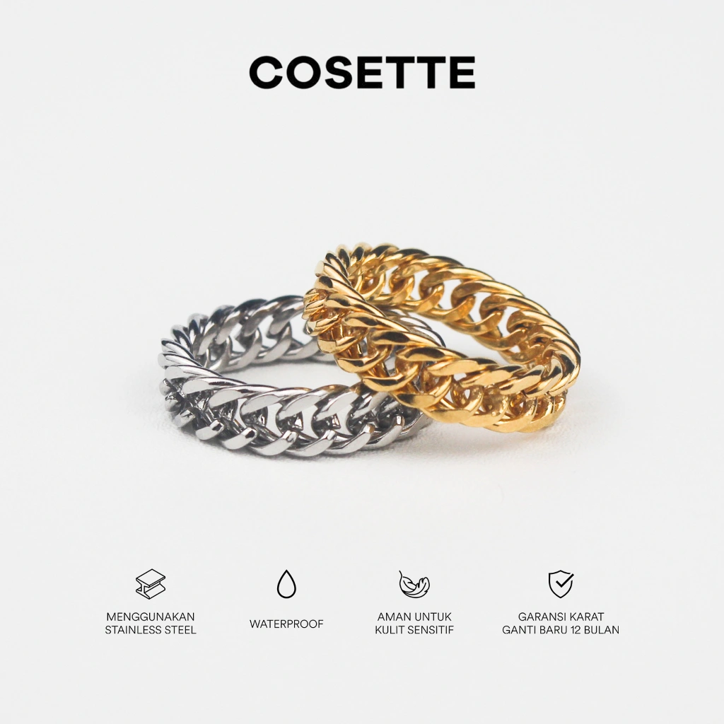 Orion Stainless Anti Karat Vintage Ring Cosette Cincin Anti Karat Murah Pria Wanita Unisex