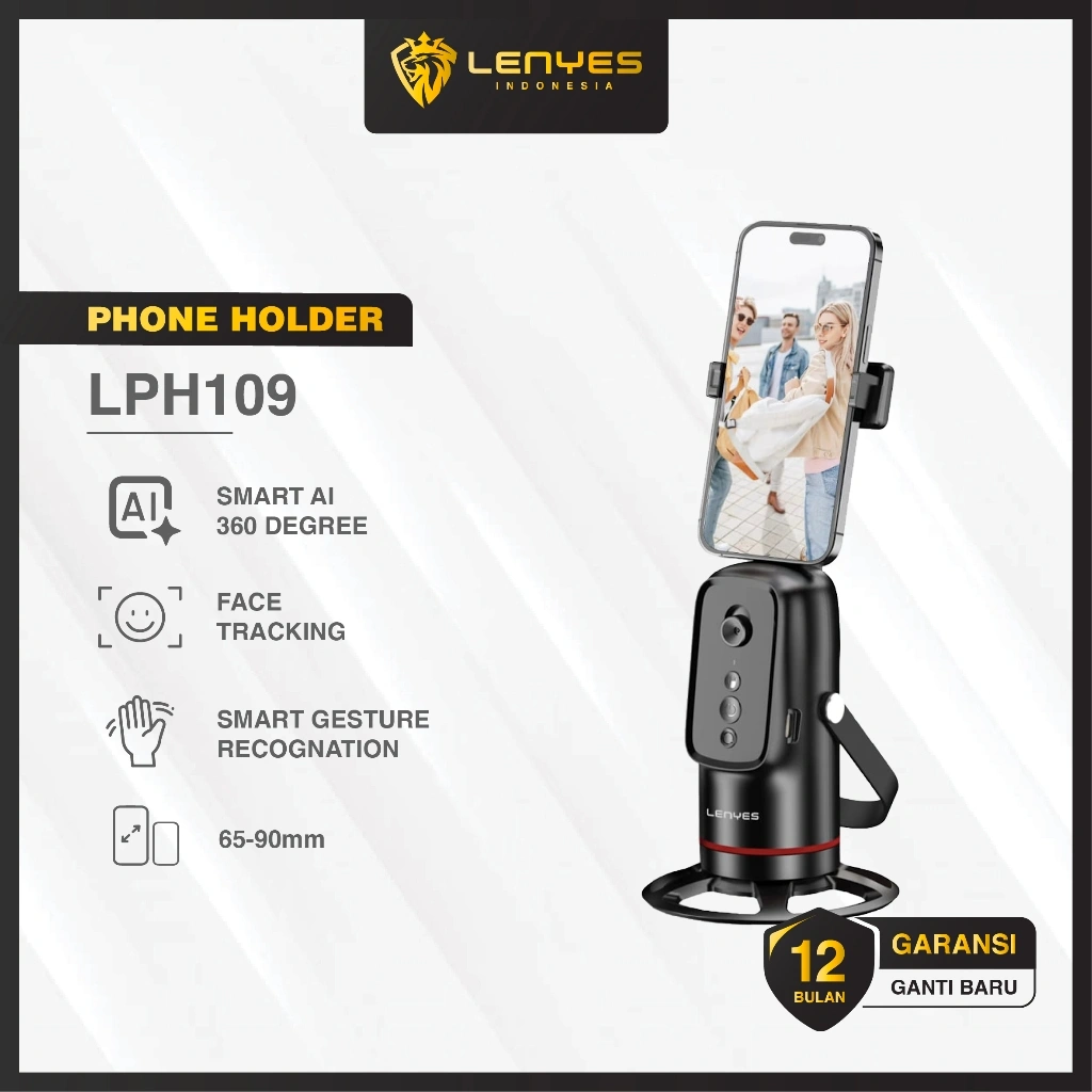 LENYES LPH109 Tripod Intelligent 360° AI Face Tracking Gimbal Stabilizer Phone Selfie Smart Gesture Recognition