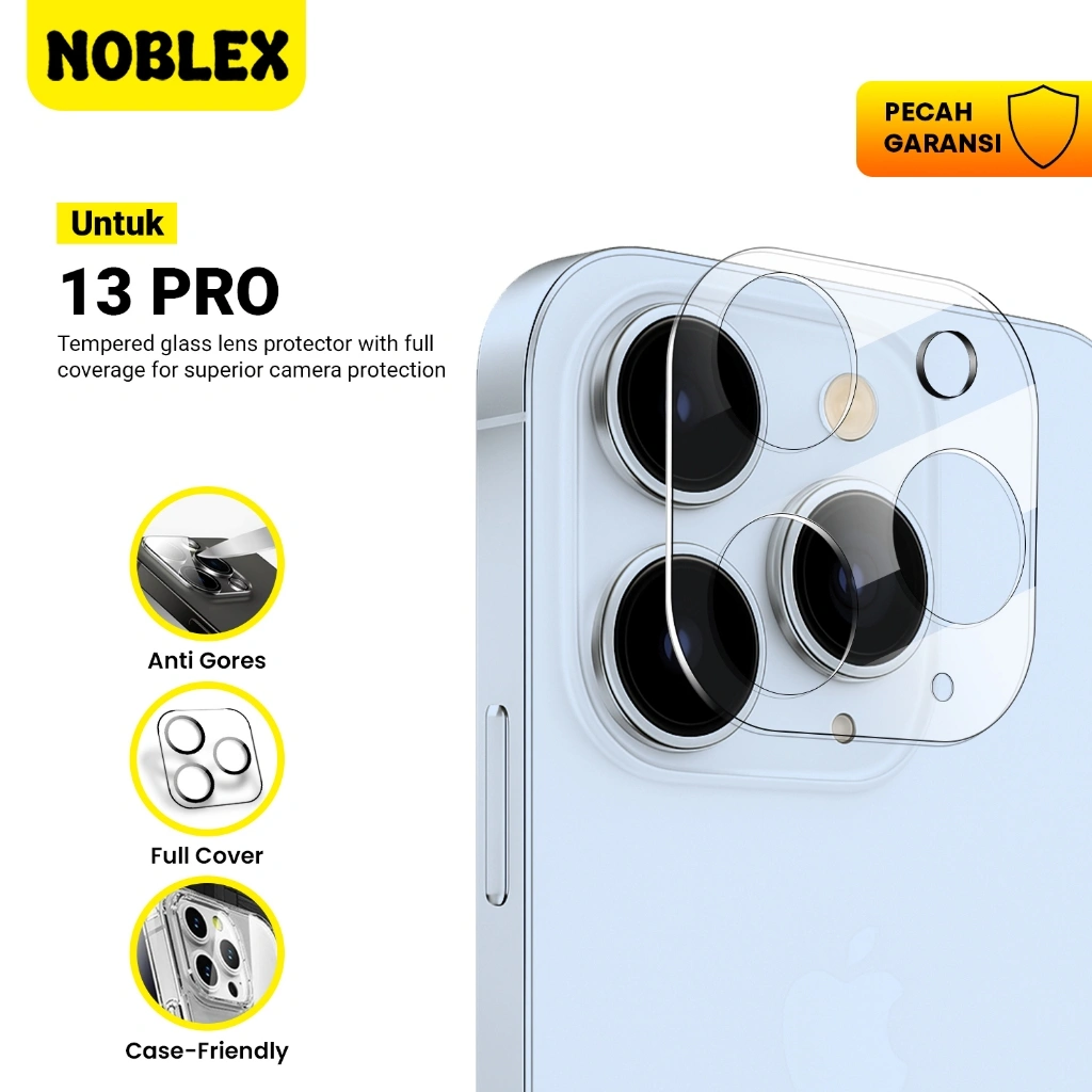 Noblex Pelindung Camera Anti Lecet untuk iPhone 11 11MINI 11PRO 11PROMAX 12 12MINI 12PRO 12PROMAX 13 13MINI 13PRO 13PROMAX 14 14PLUS 14PRO 14PROMAX 15 15PLUS 15PRO 15PROMAX 16 16PLUS 16PRO 16PROMAX 17 17PRO 17PROMAX Full Screen Cover