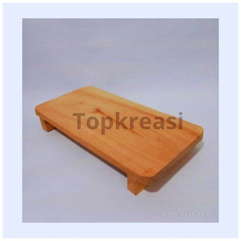 Talenan Kayu Mahoni+Kaki 30x15x2cm / Talenan Kayu Persegi Panjang Estetik