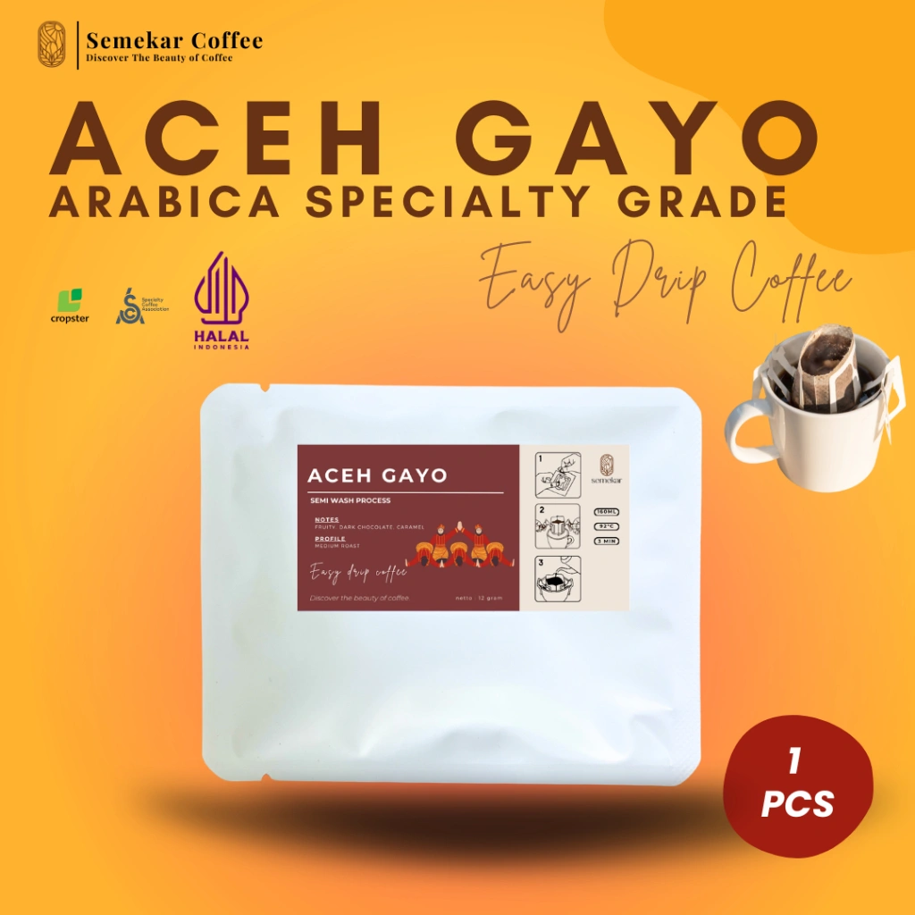 Semekar Coffee - Kopi Drip Bag Arabica Specialty 1 Pcs/set