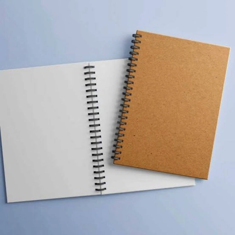 Buku Spiral Sketsa Notebook Sketchbook Polos A5 A6 Kraft Isi 100 Halaman Brown Paper / Bookpaper Cream / Buku Gambar / Kraft / Diary Journal Book / Note Book / Buku Diari