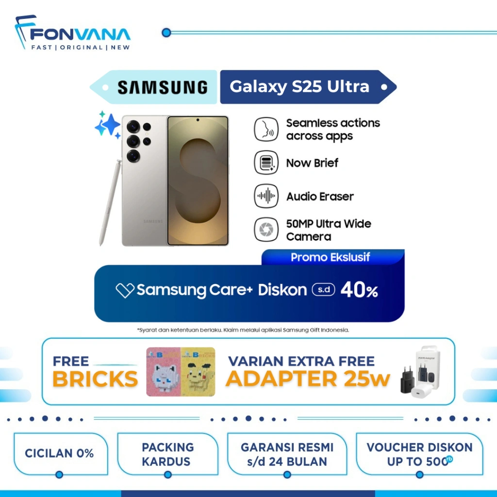 Samsung Galaxy S25 Ultra 12/256GB 12/512GB 1TB - Qualcomm Snapdragon 8 Elite | Garansi Resmi SEIN 1 Tahun
