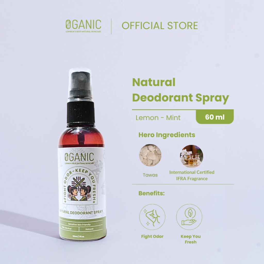 Oganic Natural Deodorant Spray 60 ml