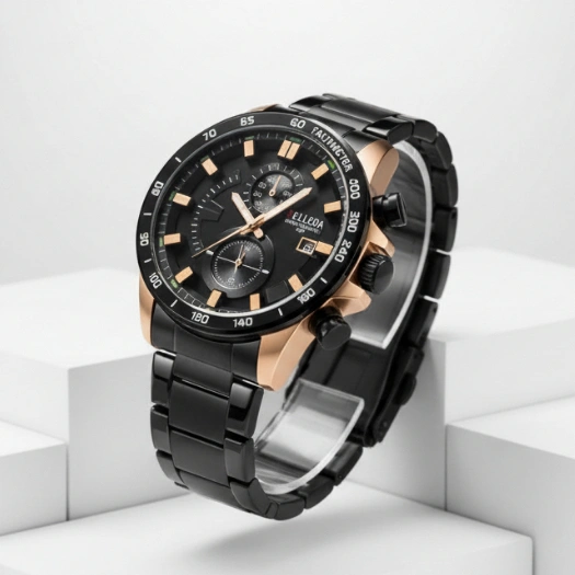 Jam Tangan Pria Belleda 9171 Chronograf Tanggal Aktif Stainless Steel Anti Air Watches