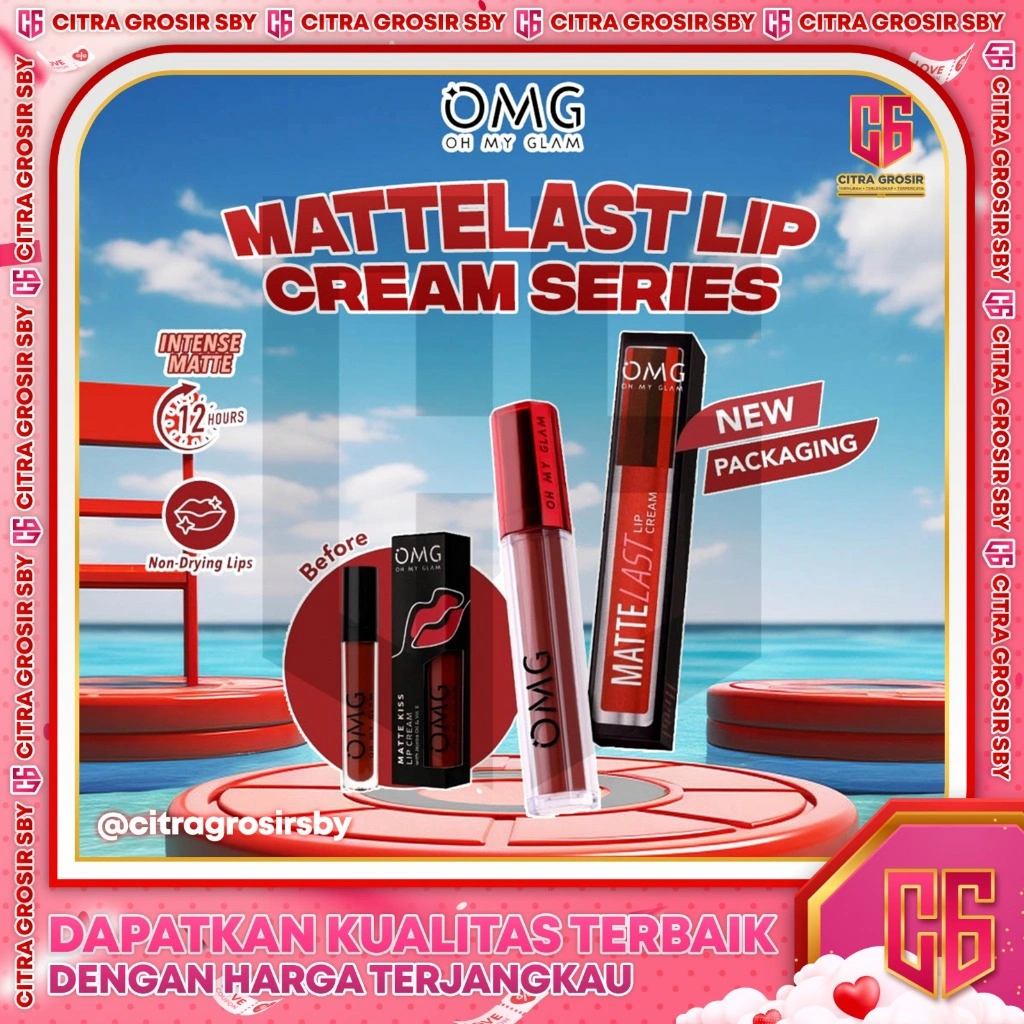 OMG Oh My Glam Matte Kiss Lip Cream || OMG Lipcream Coffee Edition || Tahan Lama & Ringan || OMG Lip cream matte Socialite BPOM