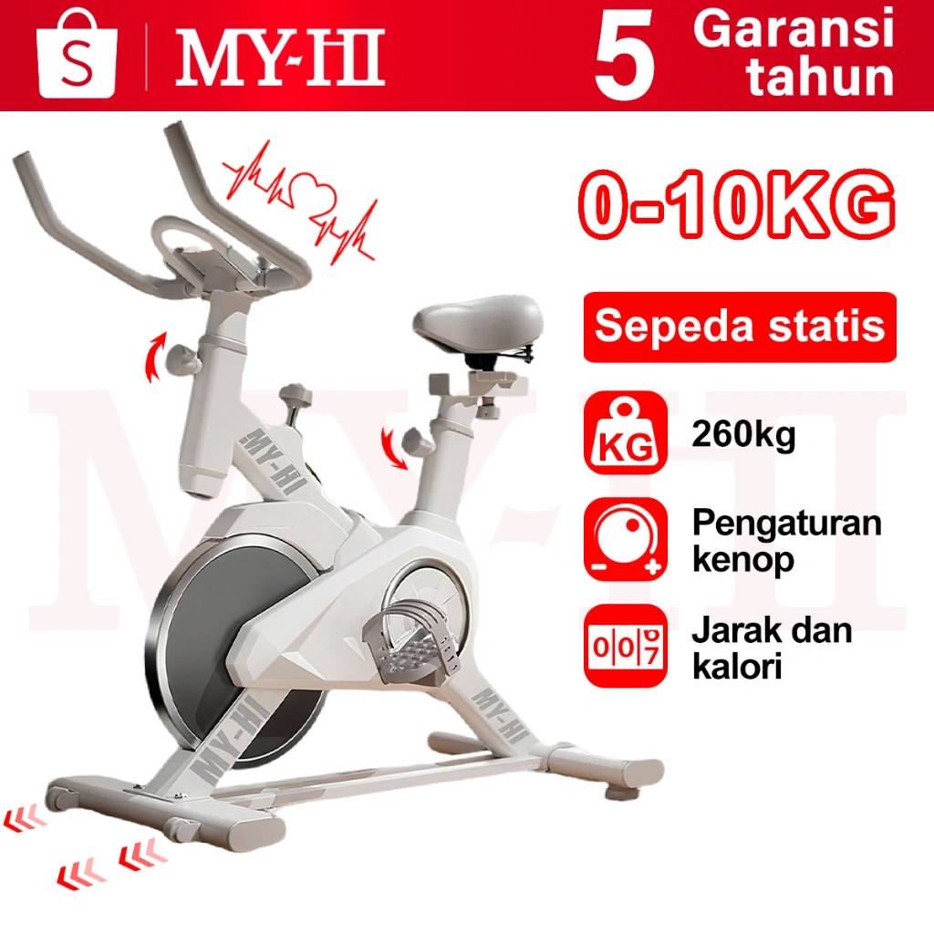 MY-HI Sepeda statis Spinning Bike Tes Detak Jantung Sepeda olahraga Exercise Peralatan Olahraga