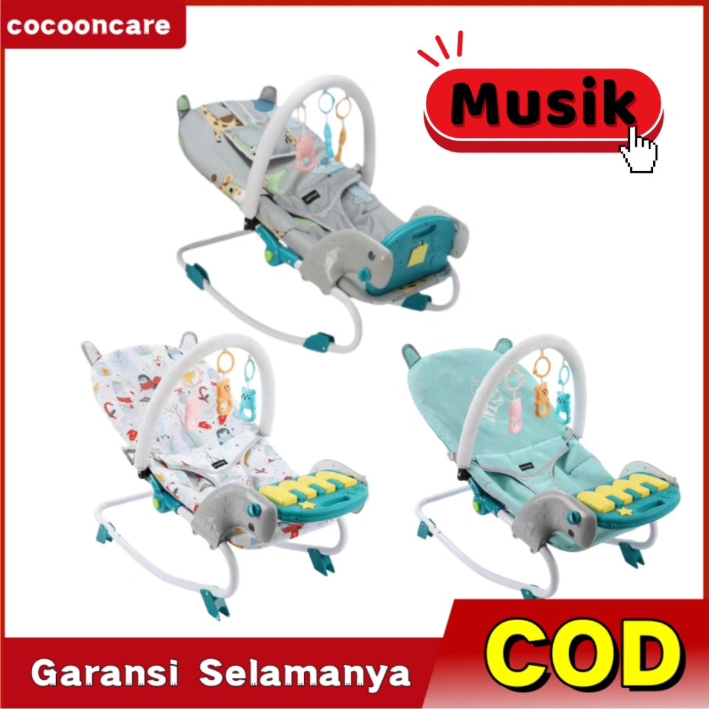 [Musik]Lipat Baby Bouncer/ Bayi Ayunan /Bayi Bouncer Rocker Kursi Goyang Manual Bayi